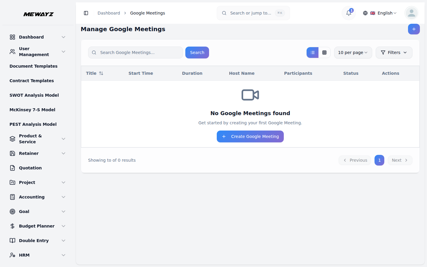 Google Meet Integration - Mewayz
